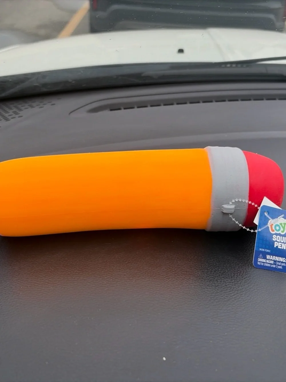 Giant Orange Squeeze Pencil squishy
